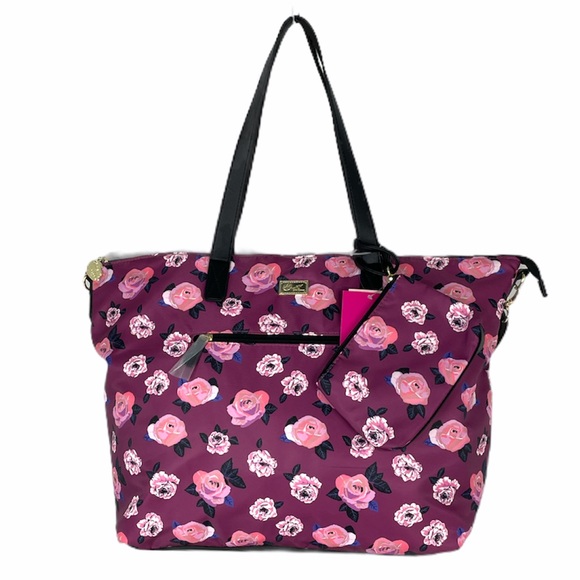Betsey Johnson Handbags - Betsey Johnson Roses Overnighter and Wristlet